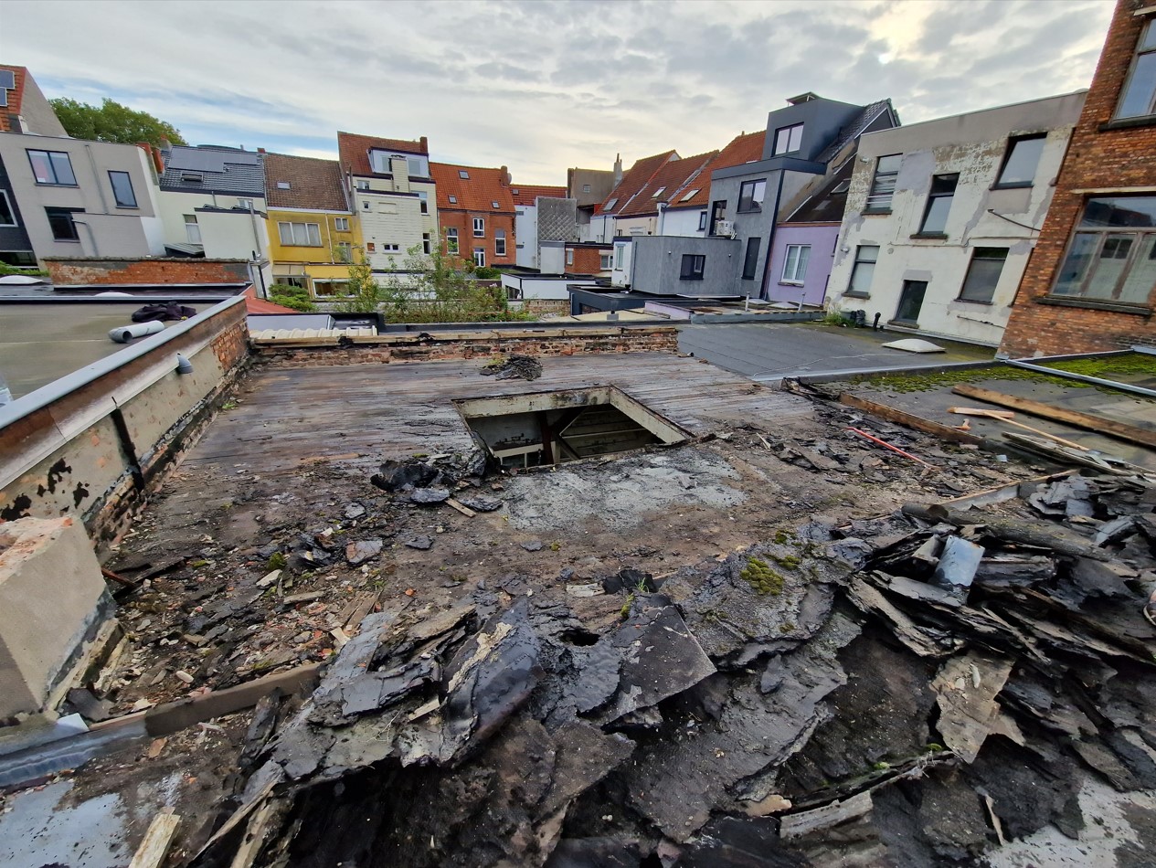 Afbreken oude roofing